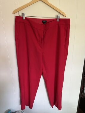 J. Crew Red Cropped Trousers NWT Size 16